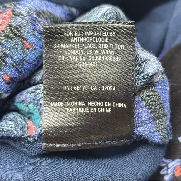 ANTHROPOLOGIE MOULINETTE SOEURS Women’s Blue BUTTERFLY GROVE Jumpsuit Size 0 - Picture 10 of 12